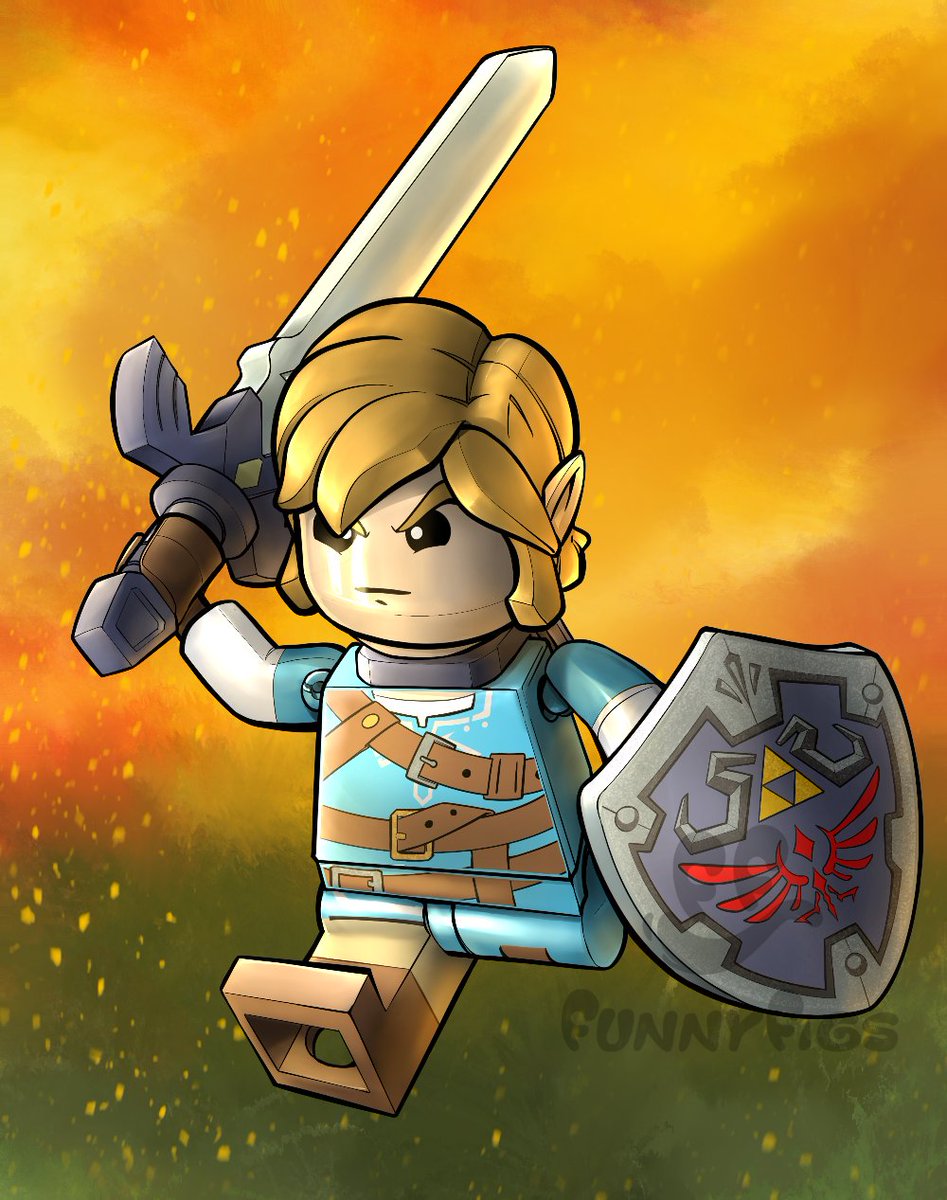 FunnyFigs's tweet photo. With all this talk about Lego Zelda, maybe it's time to revisit my imagined version of Links minifig from 2019 - what do you think, pretty close to what we got or no? https://t.co/OOLahG73n0