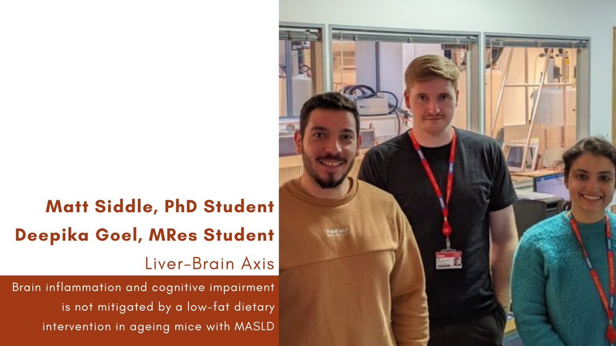 Our #LiverBrainAxis group will be represented by @MattRSiddle at #EASLcongress 2024 who's presenting a poster on the Liver-Brain Axis in MASLD

@AHadjihambi @EASLnews @EASLedu @KCLImmunoMicro @NeuroImmunePhD #LiverTwitter #Hepatology