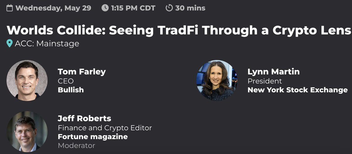 Good morning from Austin! I'll be speaking with the CEO of Bullish and the President of NYSE about the future of crypto. What should I ask?