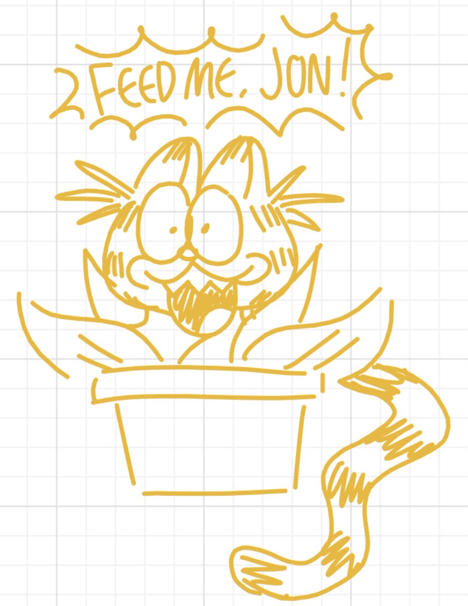 FEED ME, JON!! #garfield #littleshopofhorrors