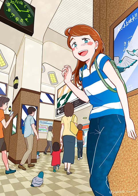 「brown hair short sleeves」 illustration images(Latest)