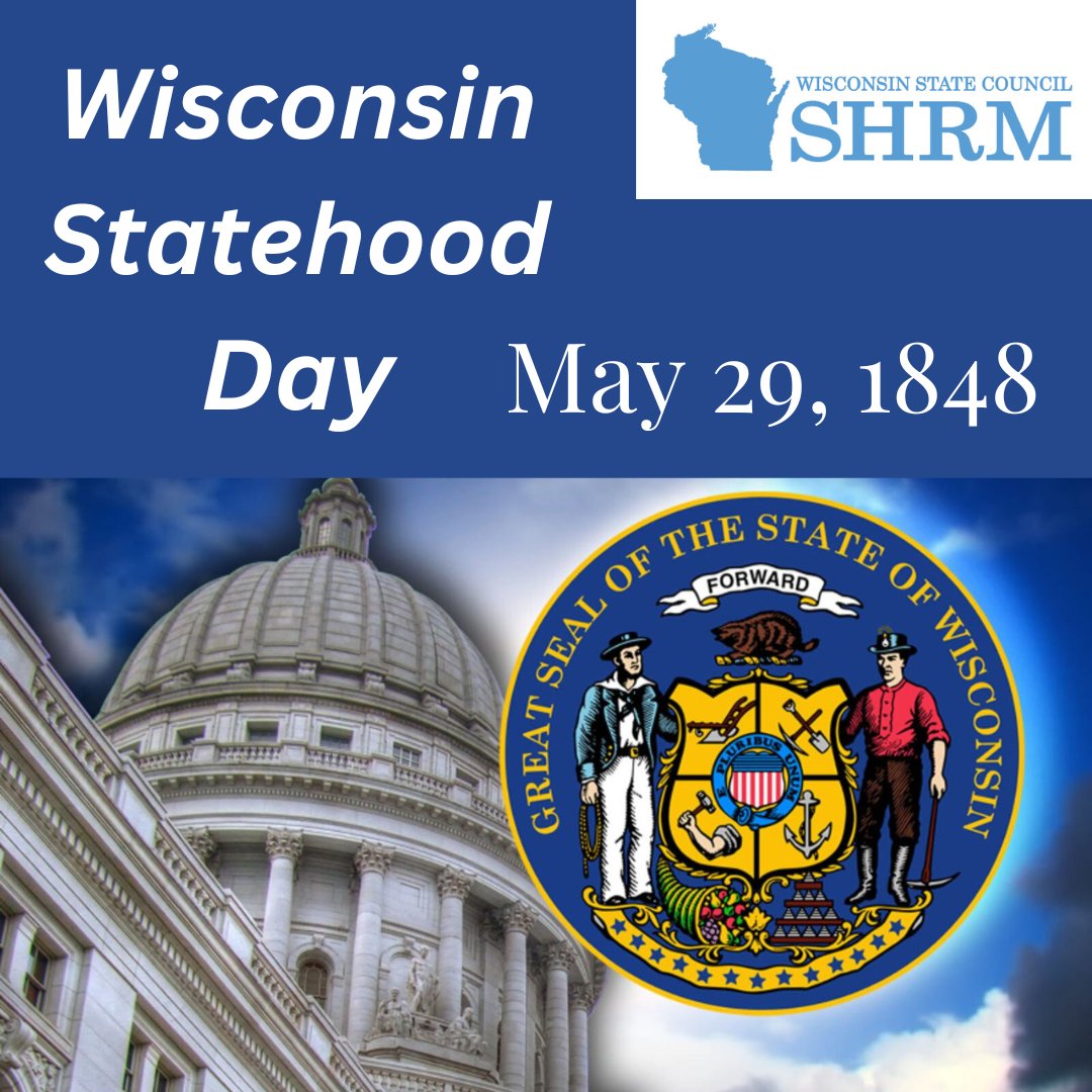 @WISHRM wishes our great state a 'Happy Birthday!'

One hundred seventy-six years ago, Wisconsin was granted statehood on May 29, 1848, to become the 30th state of the United States of America.

#StatehoodDay #Wisconsin #AmericasDairyland