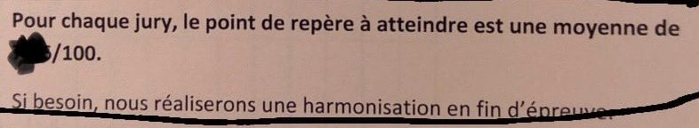 Voici ce que reçoivent les collègues de jury pour l’oral du brevet de cette année… Avant même d’entendre les élèves, on indique à leurs évaluateurs quelle note il faudrait qu’ils aient! On voit là la dérive ultime du pilotage par l’évaluation! #DNB2024