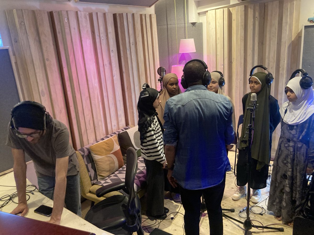 Back in the recording studio today during these half term holidays to add finishing touches to our new song which will be released in time for #EidulAdha #StarVoices #StarCreative #StarPerformer #WeAreStar