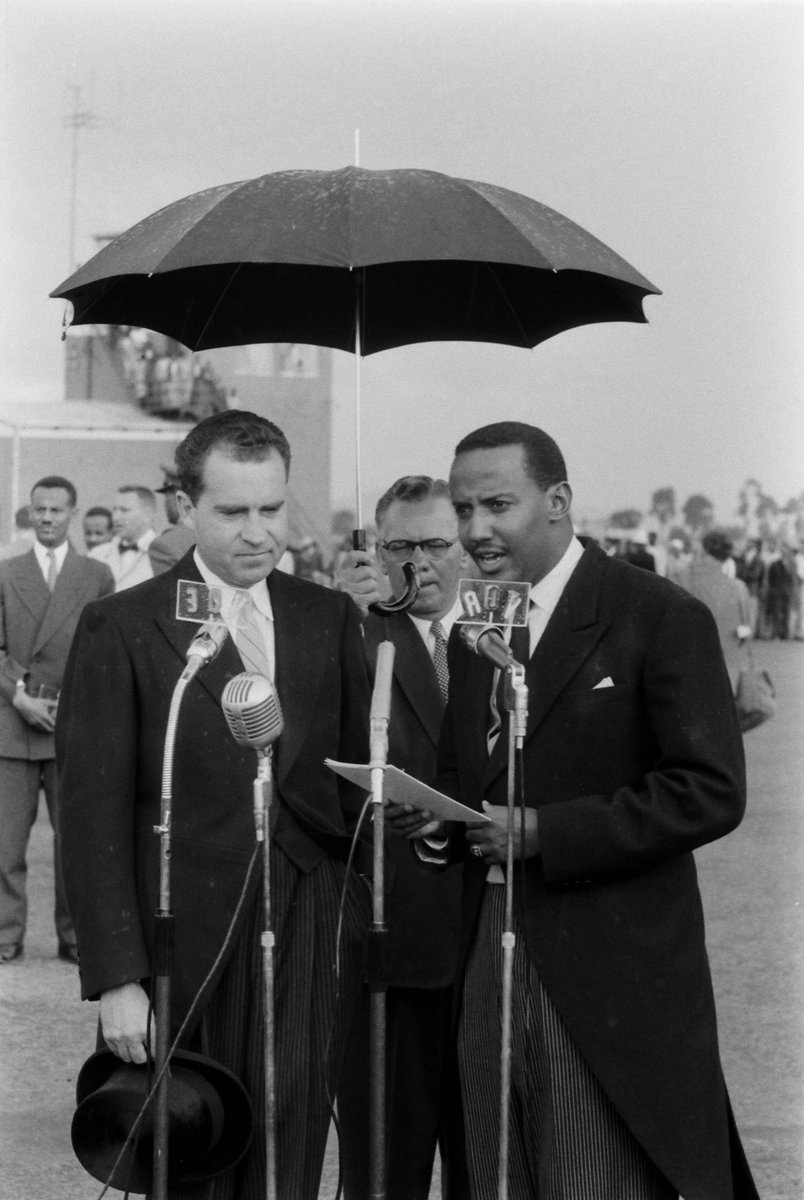 U.S Vice President Richard Nixon visiting Ethiopia 1957
