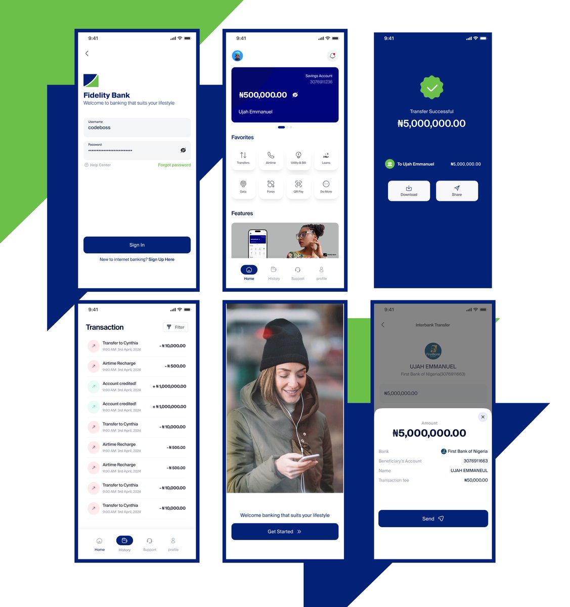 codeboss_'s tweet photo. I redesigned the Fidelity Bank PLC mobile app UI

Goal:
1. Improve UI
2. Improve the UX of some flows
3. Generally, improve user retention rate

Case study coming up soon... https://t.co/kh8iANrmeQ