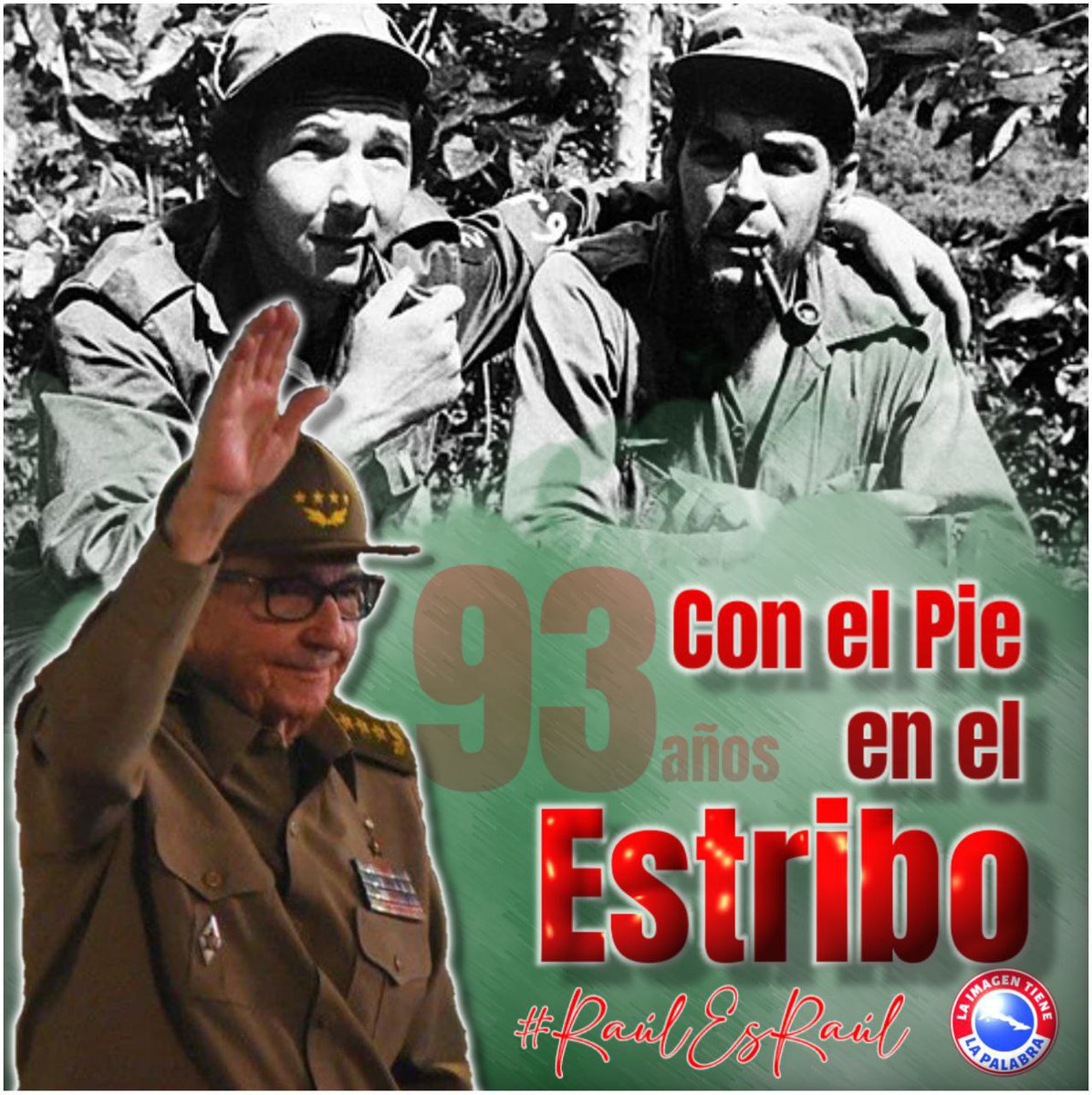 Dentro de pocos días #RaúlEsRaúl estará cumpliendo 9️⃣3️⃣ años y sigue #ConElPieEnElEstribo

#CubaVivenEnSuHistoria 
#DeZurdaTeam
#IzquierdaPinera