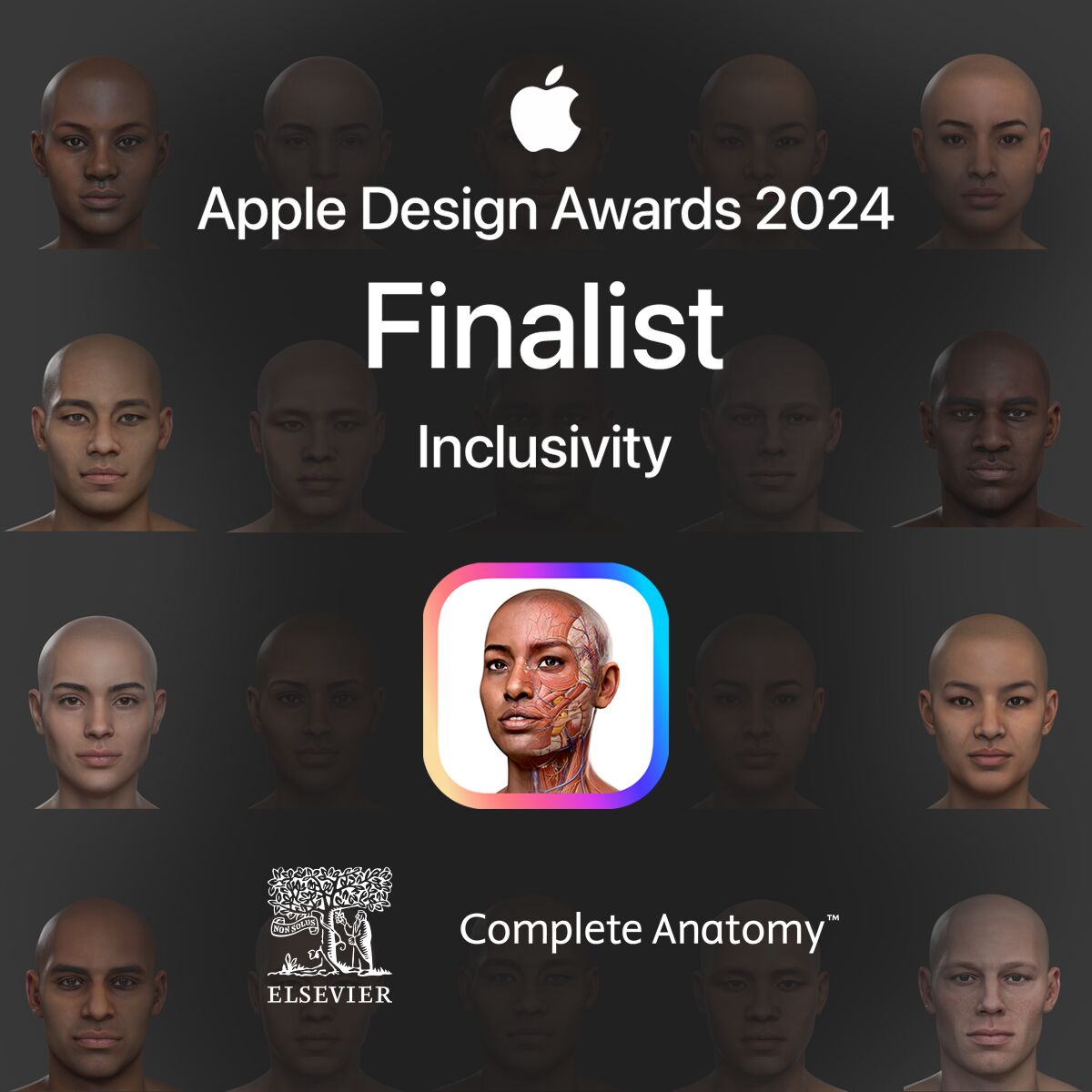 We are delighted to share that @CompleteAnatomy is a finalist for the @Apple Design Award for Inclusivity! The winners will be announced on June 10 at Apple’s Worldwide Developers Conference. #CompleteAnatomy #WWDC24