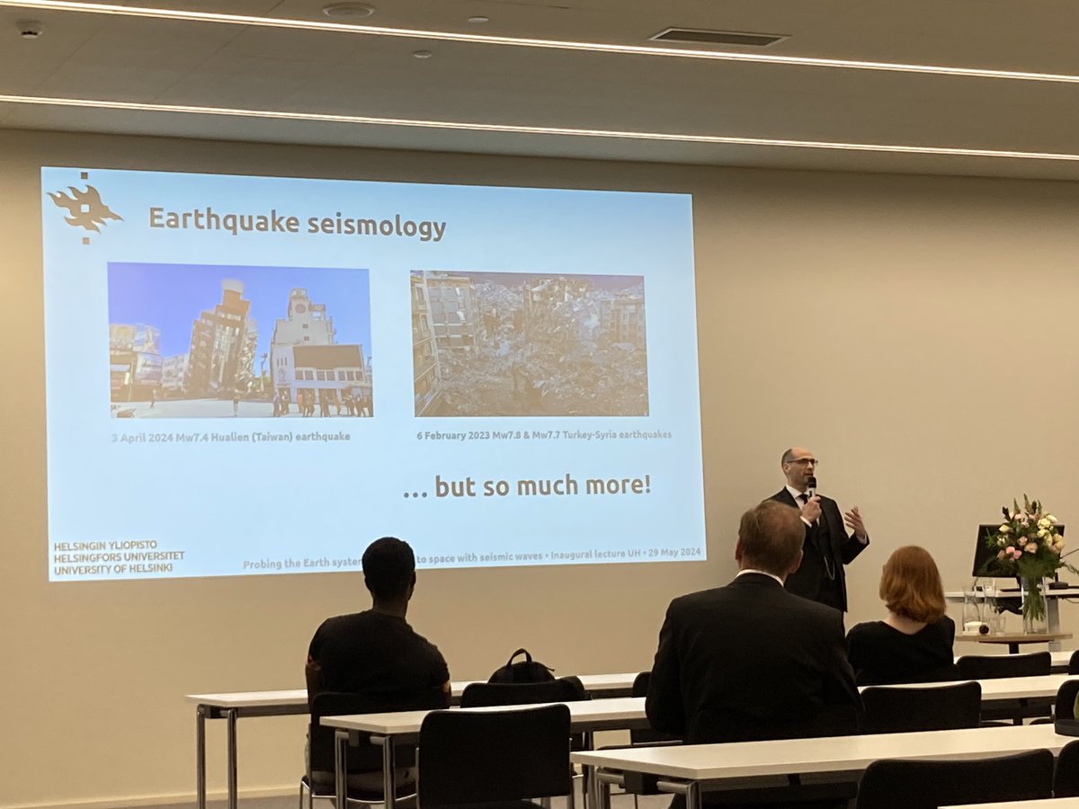 Geosciences and Geography, University of Helsinki (@geohelsinkiuni) on Twitter photo And now Gregor Hillers: Probing the Earth system from core to space with seismic waves
#newprofessorslectures <a href="/helsinkiuni/">University of Helsinki</a> <a href="/KumpulaScience/">Faculty of Science, University of Helsinki</a> <a href="/Seismofin/">Seismofin@UH</a> And now Gregor Hillers: Probing the Earth system from core to space with seismic waves
#newprofessorslectures <a href="/helsinkiuni/">University of Helsinki</a> <a href="/KumpulaScience/">Faculty of Science, University of Helsinki</a> <a href="/Seismofin/">Seismofin@UH</a>