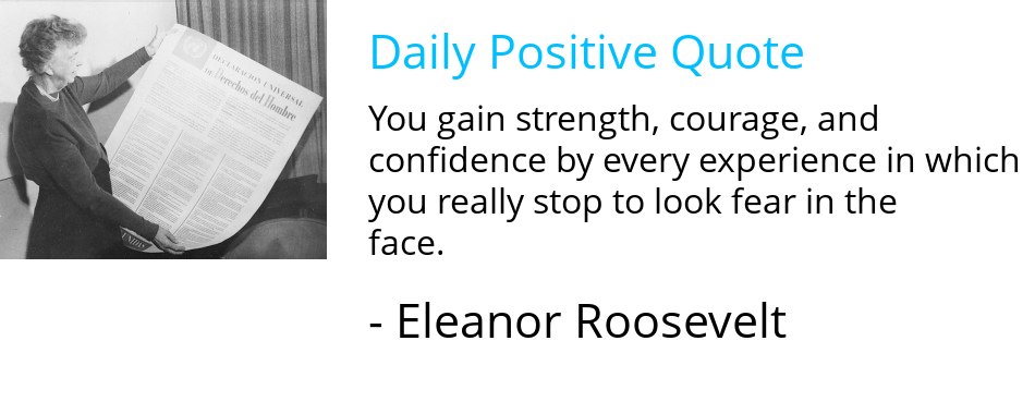 #positivequote by the longest serving First Lady of the United States #eleanorroosevelt (1884 - 1962) johnfgroom.com/blog/1997/04/2…