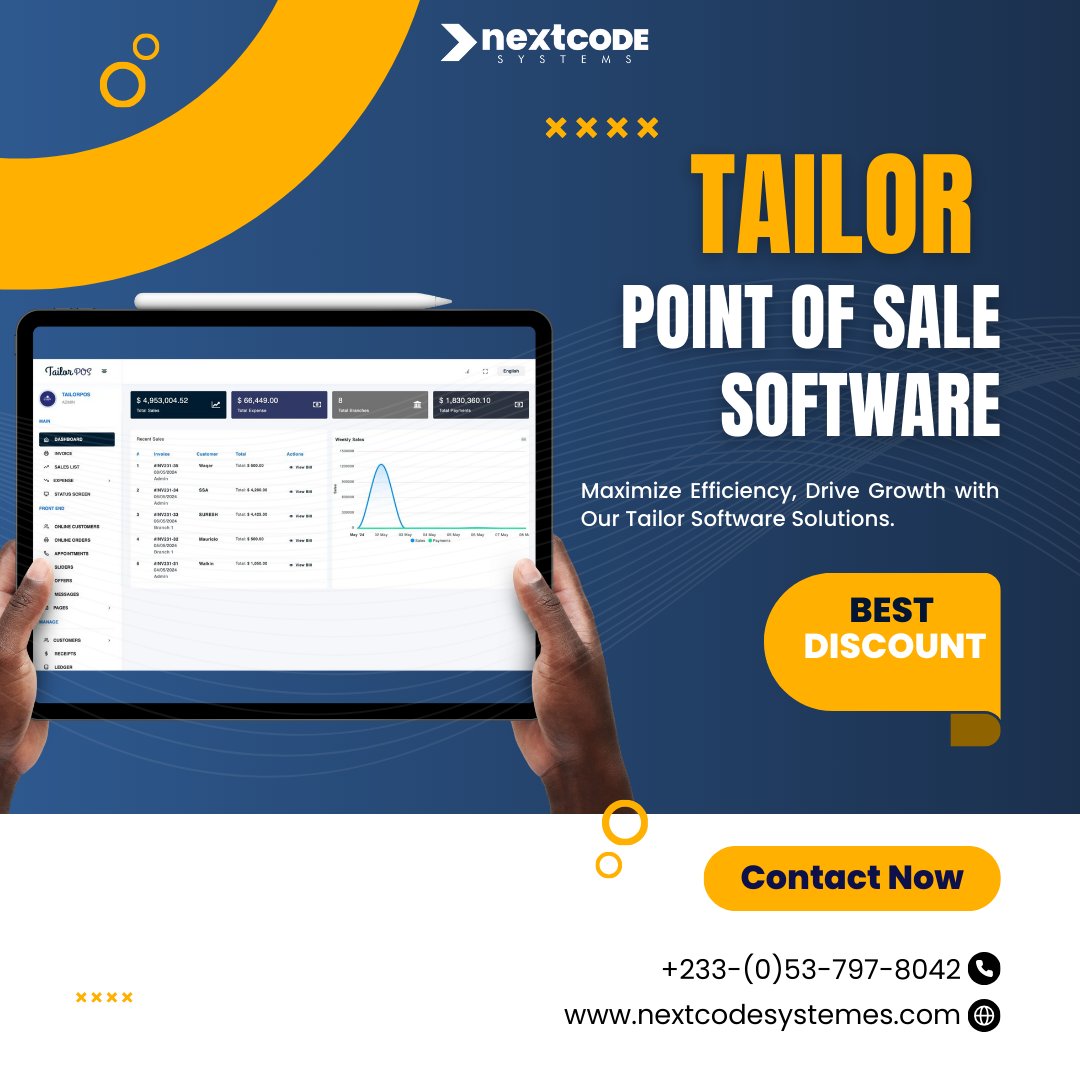 nextcodesystems's tweet photo. Maximize Efficiency, Drive Growth with Our Tailor💯 Software Solutions. #POS #BusinessTech #InventoryManagement #Efficiency #growyourbusiness #pharmacist #management https://t.co/DyKa8UjNEK