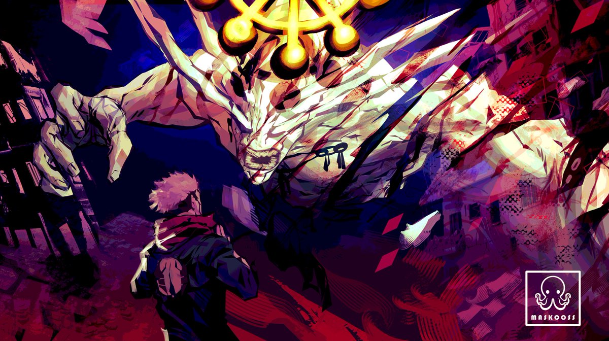 MASKOO185826's tweet photo. Divine general Mahoraga #jujutsukaisen https://t.co/erhEgpl3Fl