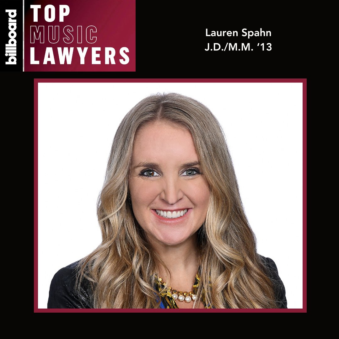 Read today's FrostNews as we congratulate Lauren Spahn, a dual graduate of the Music Industry program at the Frost and the @MiamiLawSchool, for being named one of @billboard  Magazine's Top 100 Music Lawyers in the US for the 2nd consecutive year.

shorturl.at/Yg7SF