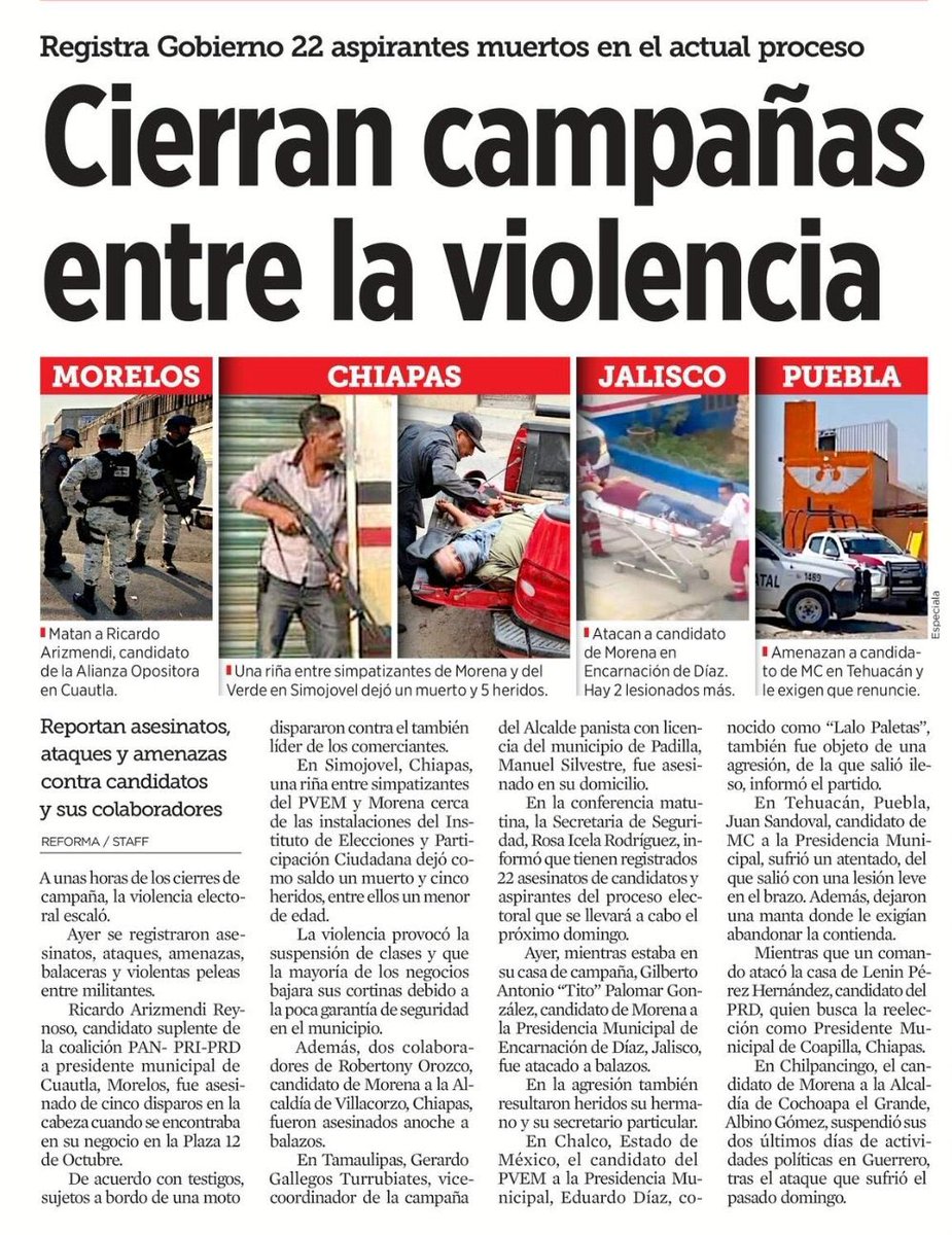 ¿De verdad alguien cree que esto es politiquería? ¿La prensa magnifica los hechos para afectar a López? ¿Los asesinatos, ataques, amenazas, balaceras y violentas peleas entre militantes son inventos del bloque conservador?