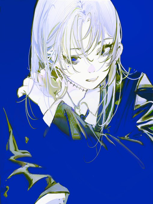 「blue theme long hair」 illustration images(Latest)