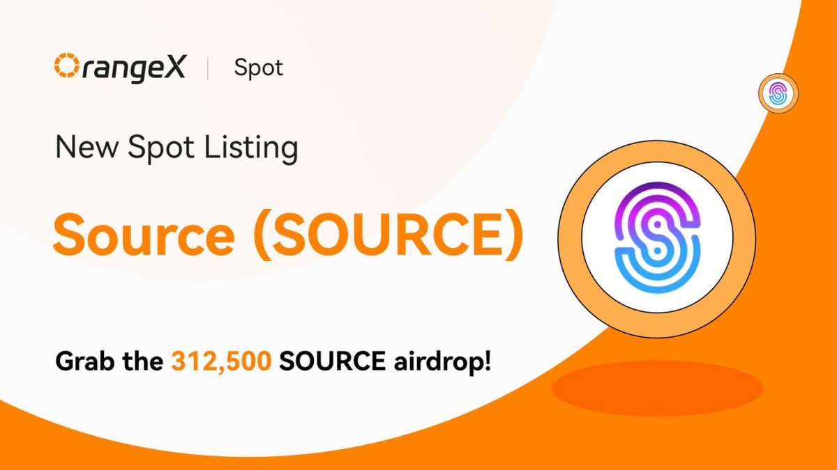 SourceProtocol_'s tweet image. 🍊 #OrangeX happy to announce that we will list Source (SOURCE)
@SourceProtocol_
📷SOURCE spot trading: 29/05/2024 08:00 (UTC)  📷@OrangeXExchange and

@SourceProtocol_

for a chance to win 12,500 SOURCE .📷 Total 20 winners.  Like &amp;amp; RT, mention 3 friends in the comments!  📷…