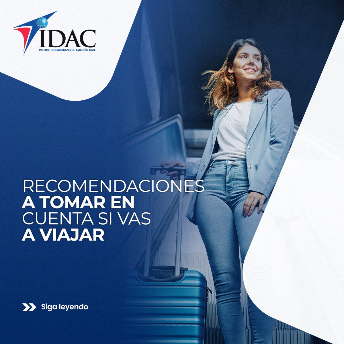 IDAC_RD's tweet image. ¿Ya es hora de tomar tu vuelo?✈️ 
Entonces estas recomendaciones son para ti.

⏩Lee aquí cuáles son para tener un viaje tan seguro como memorable. (1/2)

#IDACRD #aviacioncivil #tipsdeviaje