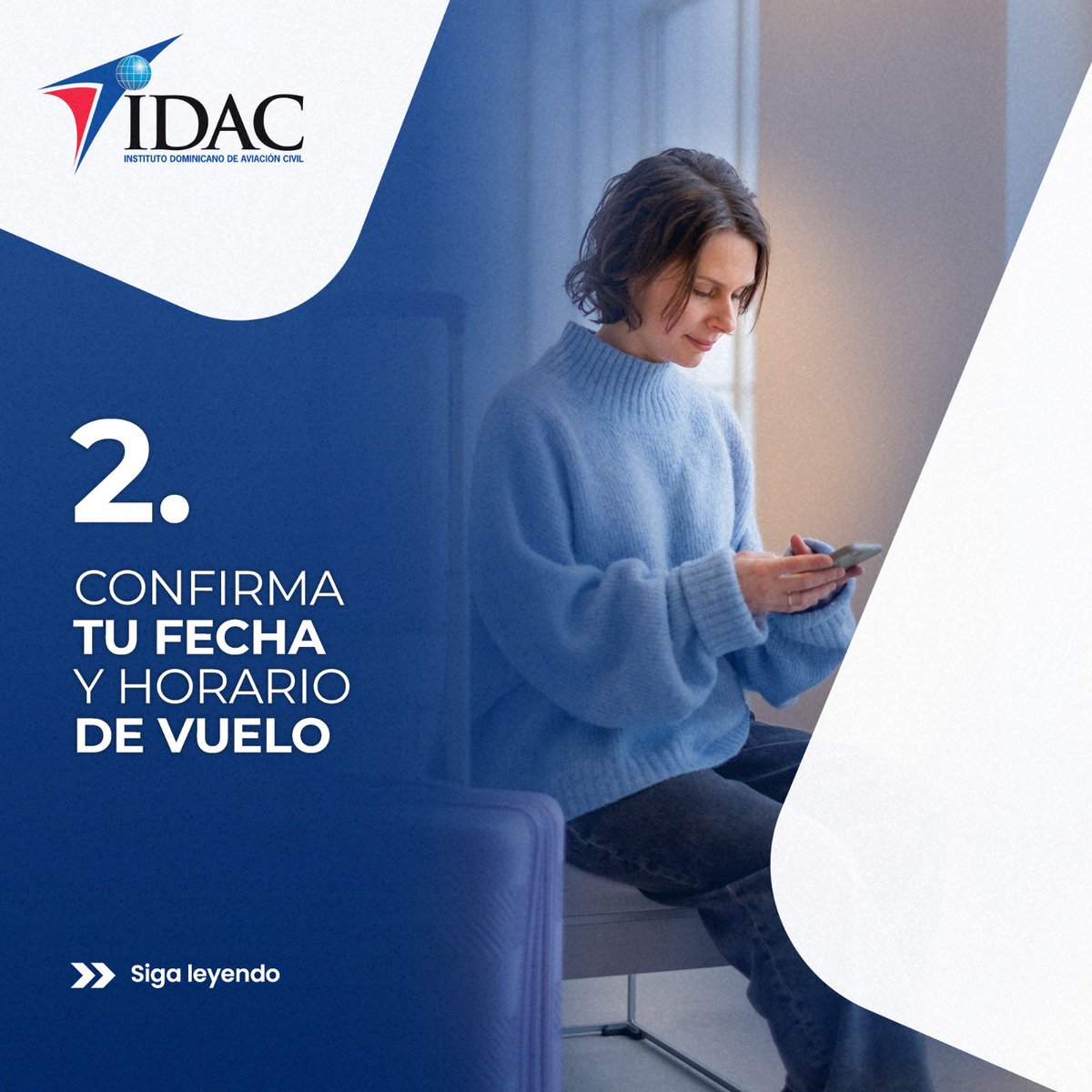 IDAC_RD's tweet image. ¿Ya es hora de tomar tu vuelo?✈️ 
Entonces estas recomendaciones son para ti.

⏩Lee aquí cuáles son para tener un viaje tan seguro como memorable. (1/2)

#IDACRD #aviacioncivil #tipsdeviaje