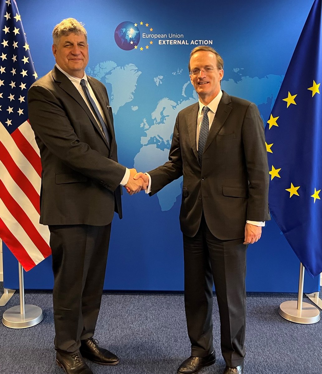 Pleased to see again #USDoD LaPlante and discuss mutual efforts on defence procurement and ramp-up industrial production. This is what 🇪🇺 & 🇺🇸 have to continue doing to support Ukraine and our armed forces.

#EUdefence