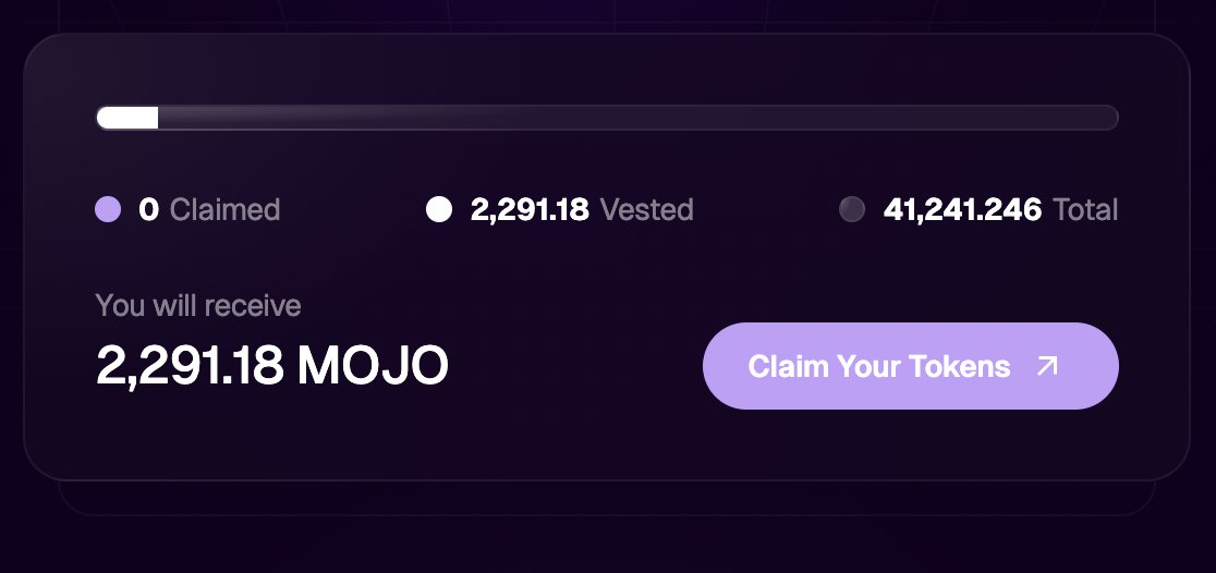 Just claimed $MOJO airdrop unlock 👀

Claim yours if you farmed earlier: claim.redmoth.xyz