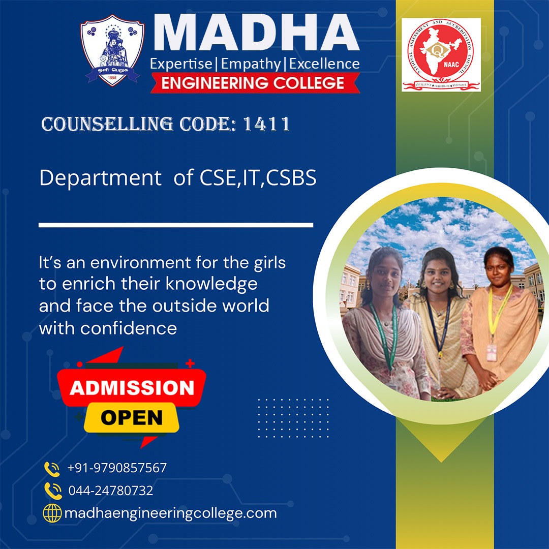 #madhaengineeringcollege #admissionopen2024_2025 #AdmissionsOpen2024 #Admissions2024 #AdmissionsOpen #Admissions #Admission #computerscienceengineering #informationtechnology #computerscienceandbusinesssystems