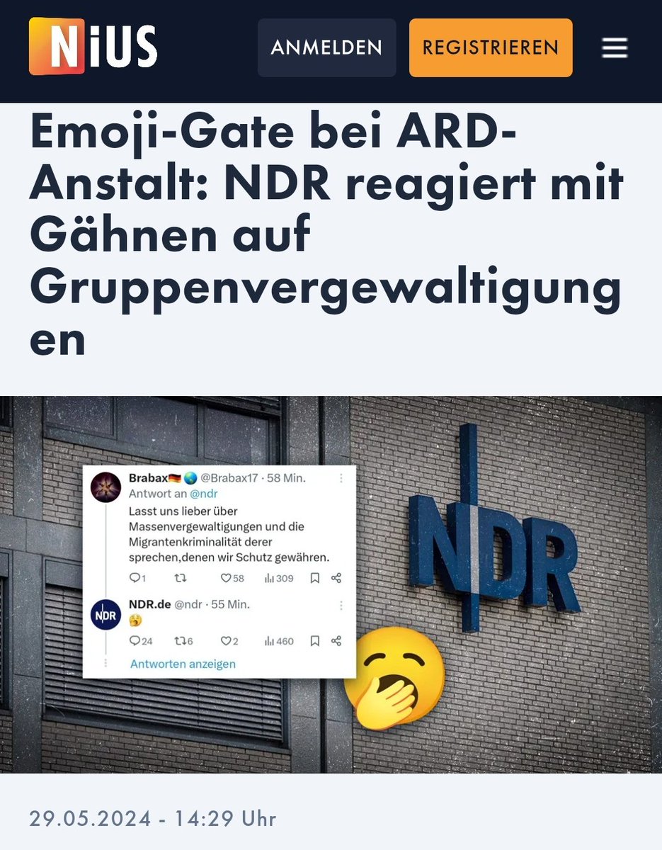 Respektloser als der NDR kann man zu den Opfern von Gruppenvergewaltigungen doch überhaupt nichtmehr sein. Ich schäme mich dafür, jeden Monat meine Rundfunkgebühren zu bezahlen. Der ÖRR gehört vollständig reformiert oder abgeschafft.