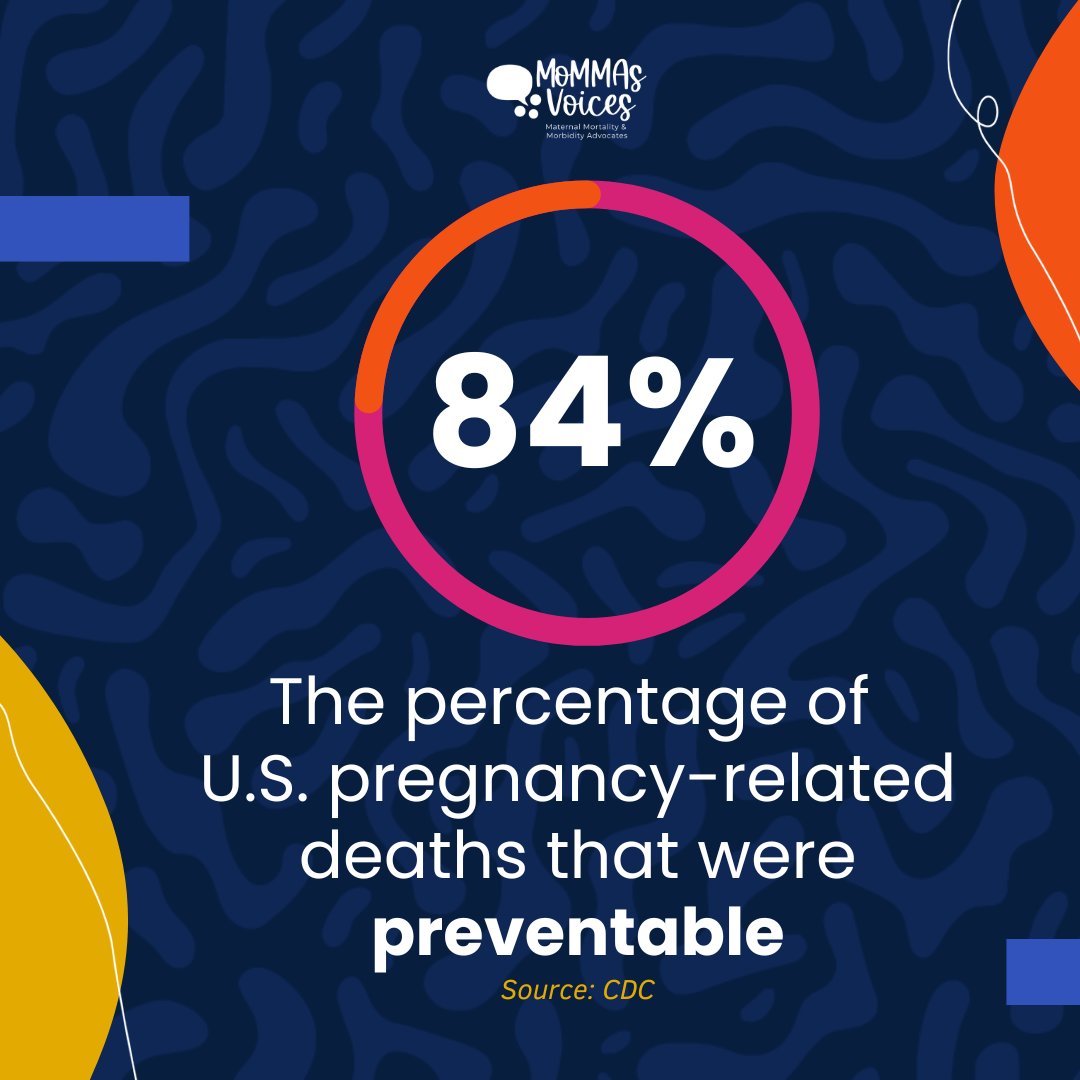 New data from the CDC Maternal Mortality Review Committee revealed that 84% of U.S. pregnancy-related deaths were preventable. This number is heartbreaking, but we will not stop advocating, ever.