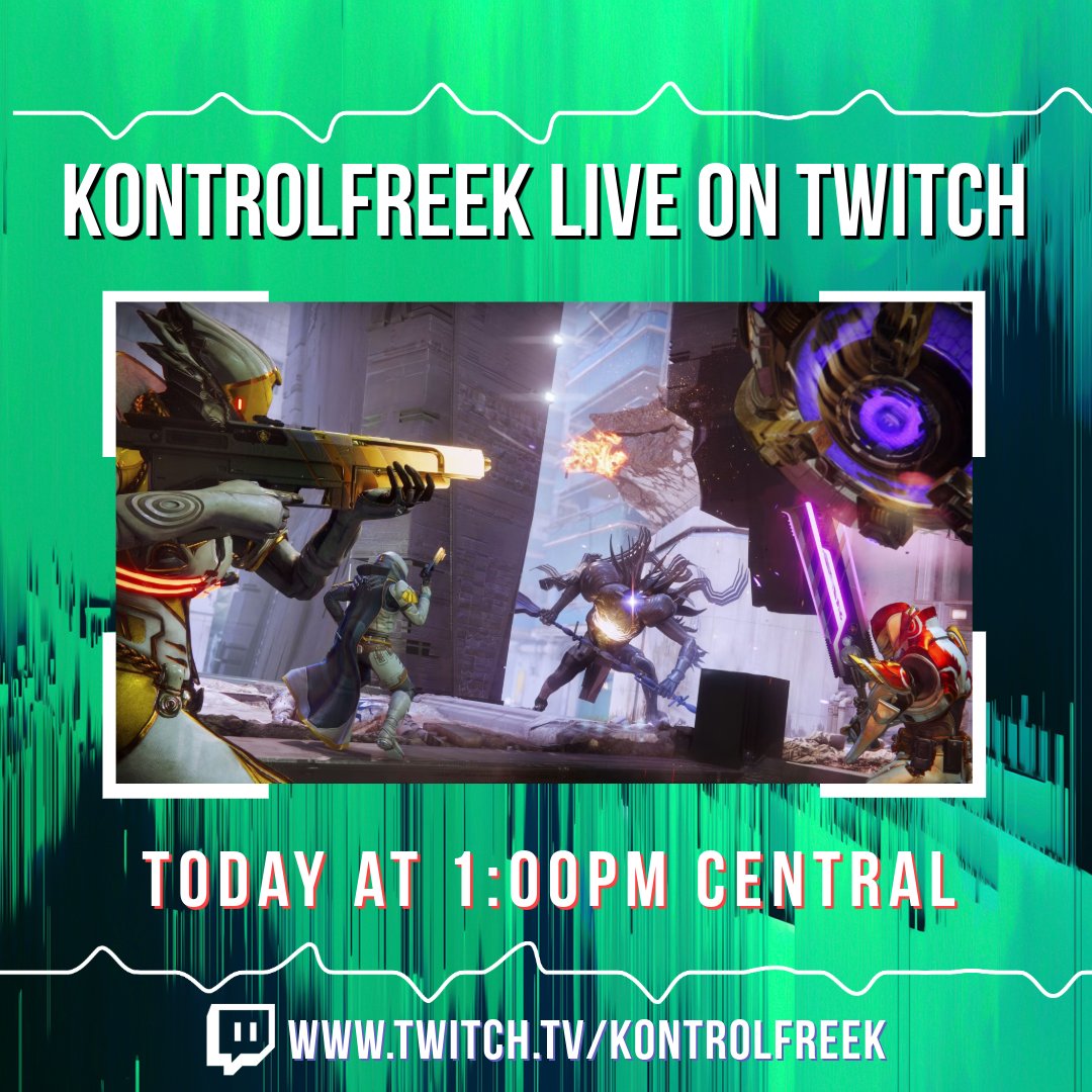 🔴 LIVE IN 30 MINUTES! Onslaught runs in @DestinyTheGame with Chat! 🔥 Hype vibes only! 🔥🔥 Come through ⤵️ twitch.tv/kontrolfreek