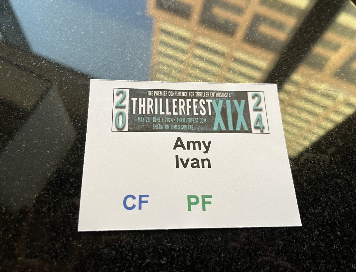 AmyIvan1's tweet photo. #Thrillerfest2024 So excited!!! Bring it, NYC! https://t.co/tr7U02VwzX