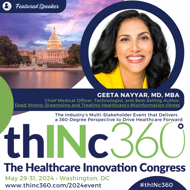 drgnayyar's tweet photo. I'm excited to speak at #thINc360 – The Healthcare Innovation Congress, this week in DC!
Are you joining me to help solve the healthcare complexities of today and shape the future of #healthcare?
More info: https://t.co/Sw35KIHP3k https://t.co/vP0cD42SoS