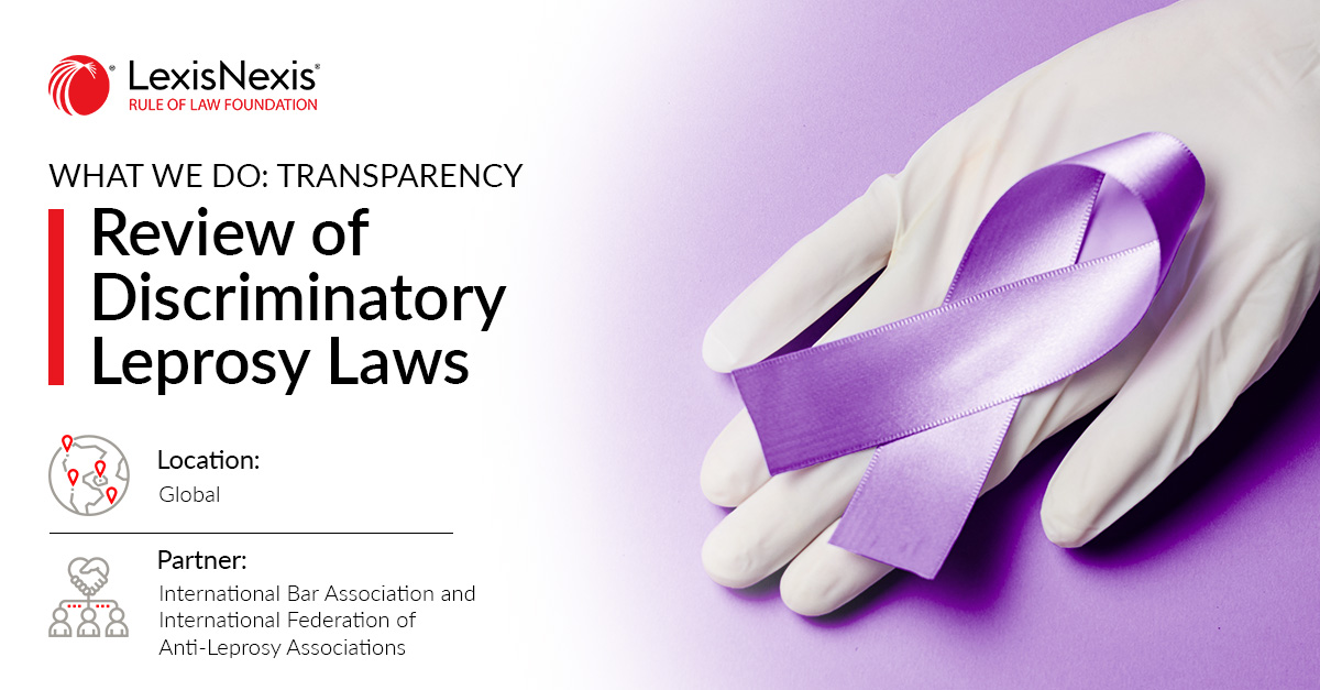 The LexisNexis Rule of Law Foundation's Annual Report sheds light on the critical issue of transparency regarding discriminatory leprosy laws, uncovering hidden injustices, and empowering ILEP to advocate for change. Read more: bit.ly/3KcfTQE #RuleofLaw #LN4ROL