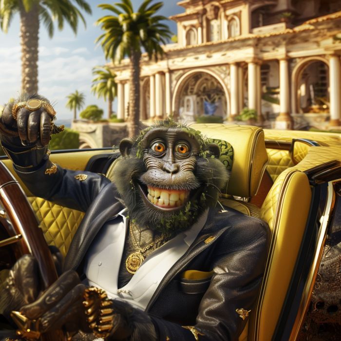 SmileApeCoin's tweet photo. 🚗💎🐒 #SmileApe is living the high life, cruising in his luxury car with riches galore! 💰✨ With stacks of cash and a flashy ride, he's showing the crypto world what success looks like. Join the journey and ride in style! 🚀🌟

#RichApe #CryptoWealth #Memecoin #LuxuryLife https://t.co/GNG7LFGUZW