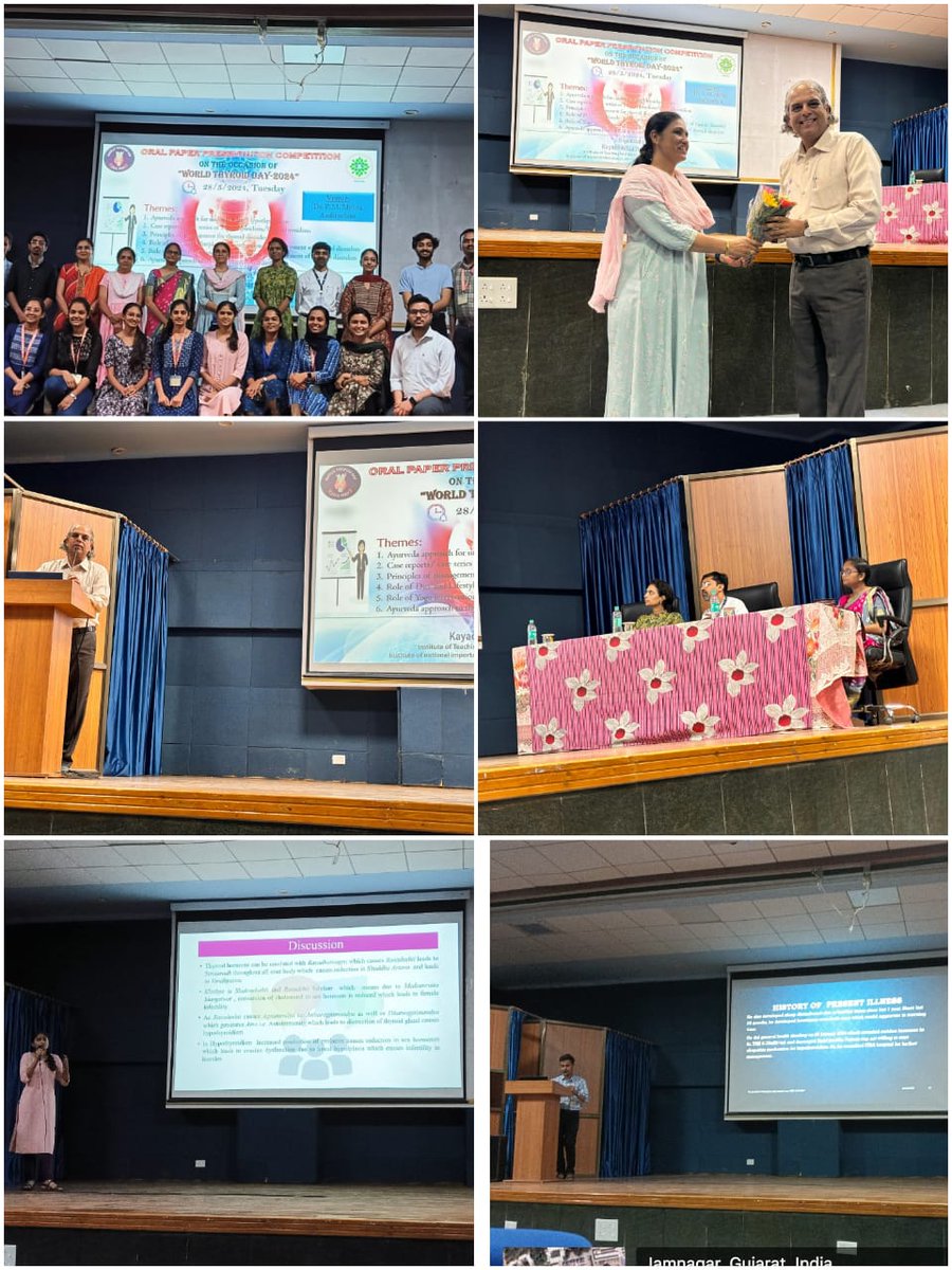 Dept of Kayachikitsa ITRA had organized an “Oral Paper presentation Competition “for the scholars of ITRA to commemorate “World Thyroid Day -2024”with the aim to provide platform to the scholars to express their thoughts and share their knowledge about thyroid disorders.