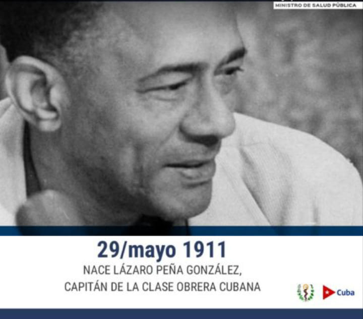 El 29 de mayo de 1911 nació el dirigente y líder obrero cubano Lázaro Peña, fundador de la Central de Trabajadores de Cuba y considerado "Capitán de la Clase Obrera cubana". #TenemosMemoria #EducaciónQuivicán #EducaciónMayabeque