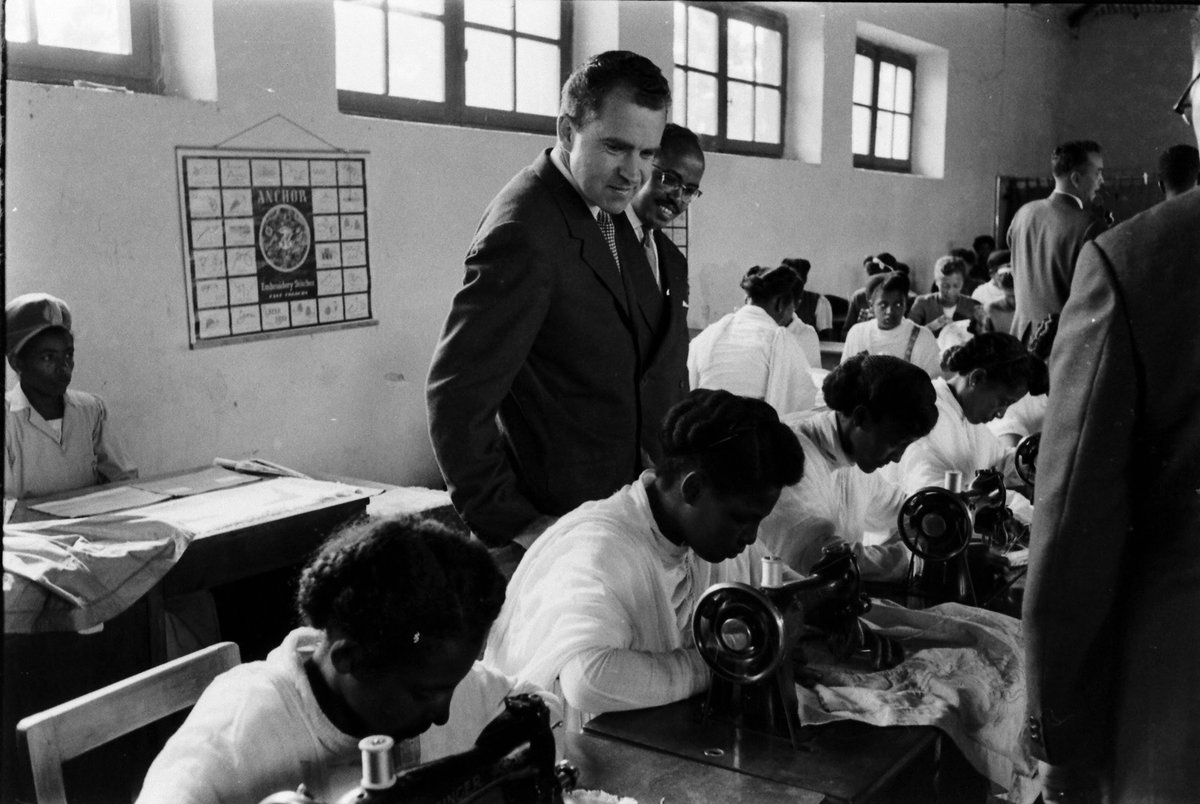 U.S Vice President Richard Nixon visiting Ethiopia 1957