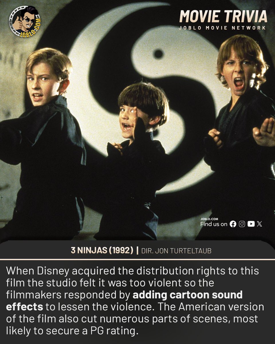 Movie trivia: 3 Ninjas (1992).🎥

#JoBloMovies #JoBloMovieNetwork #3Ninjas #JonTurteltaub