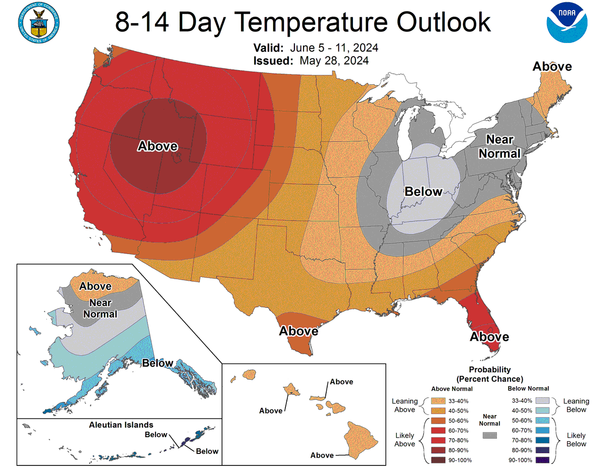 FIRST ALERT: Strong signals that hot weather will return to much of the western U.S. next week, including the PNW. The Willamette Valley & interior southwest Washington could be looking at a stretch of days with highs in the 90s (June 5th - June 9th). #Portland #ORwx #WAwx