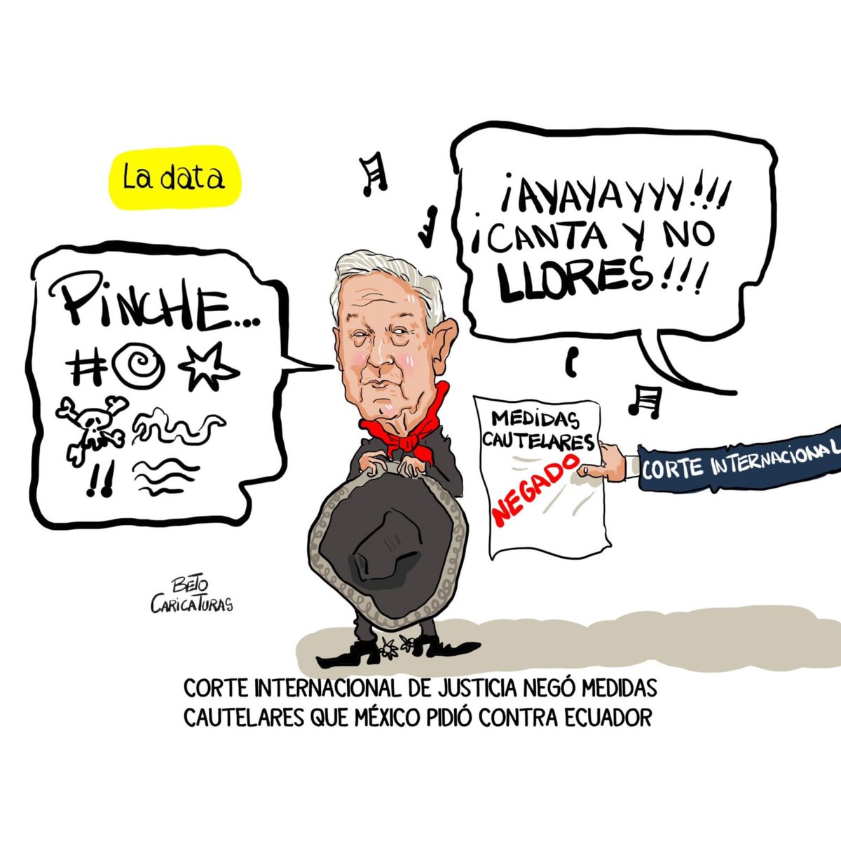 #DataCaricatura ¡NEGADO EL PEDIDO DE AMLO! 👍 Síguenos en… 👉 @LaDataEc 👈 🔔 Activa la campanita de notificaciones. 🎨 Beto Caricatura #ladata #ladataec #politica #Ecuador