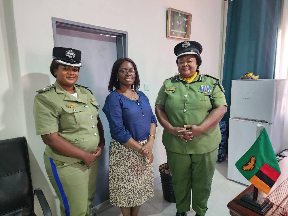 In Northern Prov, @wakiaga Res Rep & Proj Manager @SMakashinyi paid a courtesy call on @ZP_service Northern Region Commanding Officer, Lucky Munkondya 2 strengthen partnership on Gender Eq. & share results the @ZP_service Gender Eq. Workplace Policy supported by @CanadaZambia