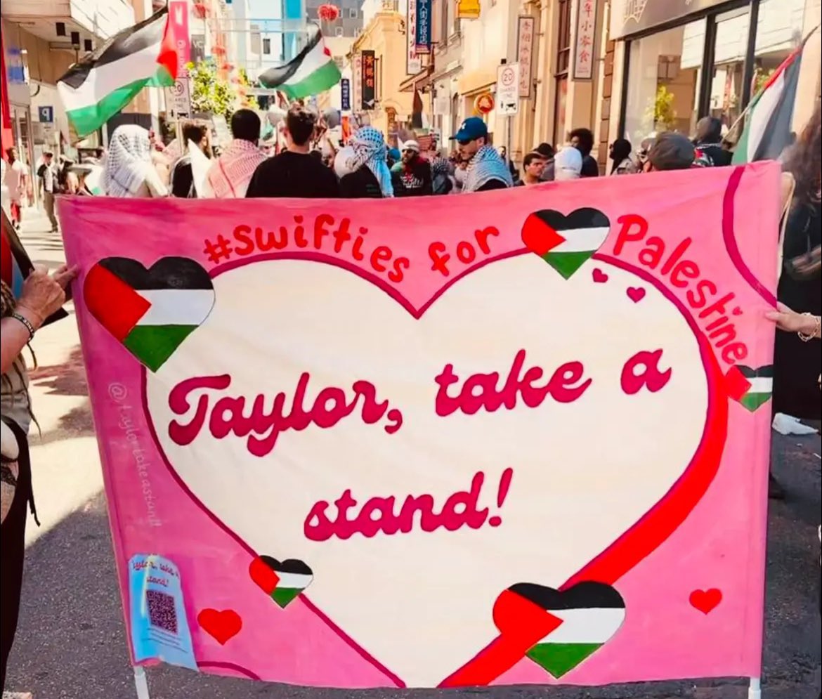 So proud of this fandom!! Keep using #SwiftiesForPalestine & #SpeakNowTaylor because silence is no longer an option. @taylorswift13 @taylornation13 @treepaine