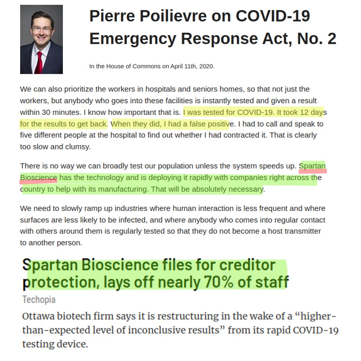 Remember Pierre Poilievre pushed for his buddy to get the Fake PCR test contract Anyone voting Pierre is a 🤡