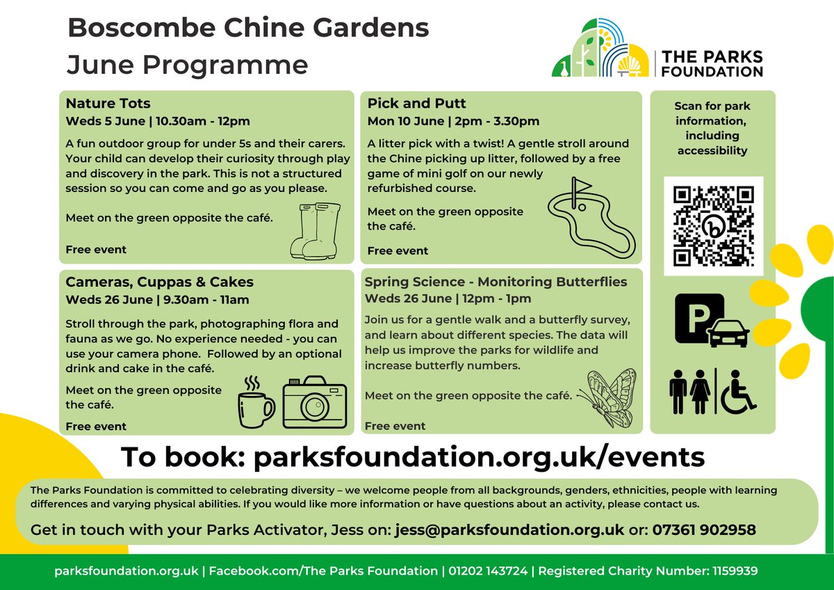 ParksFndtn's tweet photo. 🌳June is nearly here &amp; so are our fun free park activities 🌳

Join us for butterfly surveys 🦋 bat walks🌚 dragonflies 💦community planting 🌱 &amp; much more! 

💚To find out what is on in all our parks across BCP &amp; to book your place visit https://t.co/emX3FPibkW https://t.co/4N2cY2vvqO