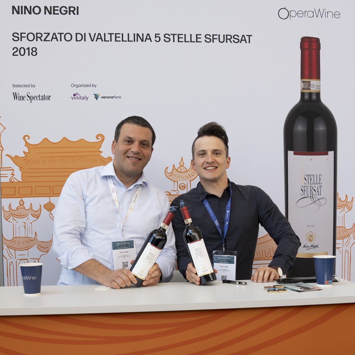 Here is the portrait of Nino Negri, one of the great Italian producers selected by Wine Spectator for #OperaWine2024. During this year's Grand Tasting, they shared with guests their Sforzato di Valtellina 5 Stelle Sfursat 2018. Congratulations! #Vinitaly2024 #finestitalianwines