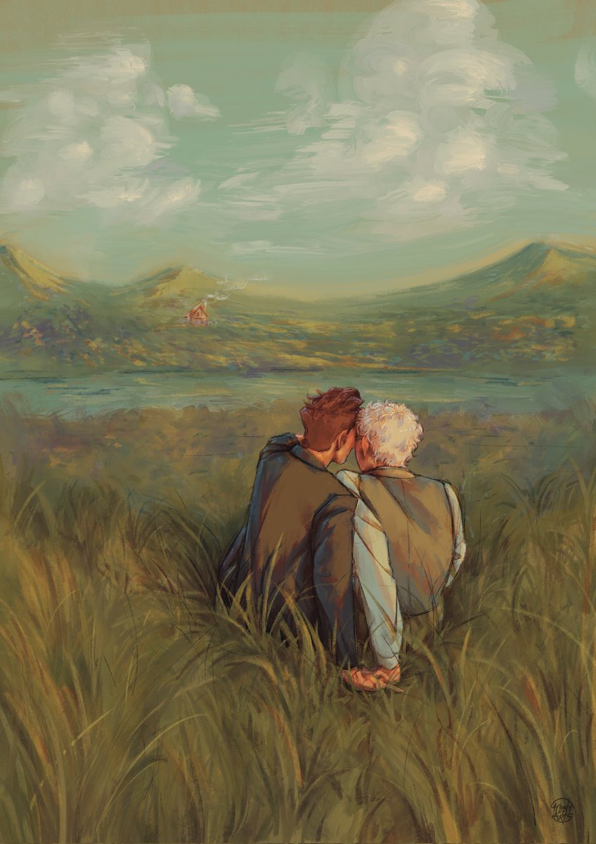 the south downs 🌄 #GoodOmens #GoodOmensFanArt