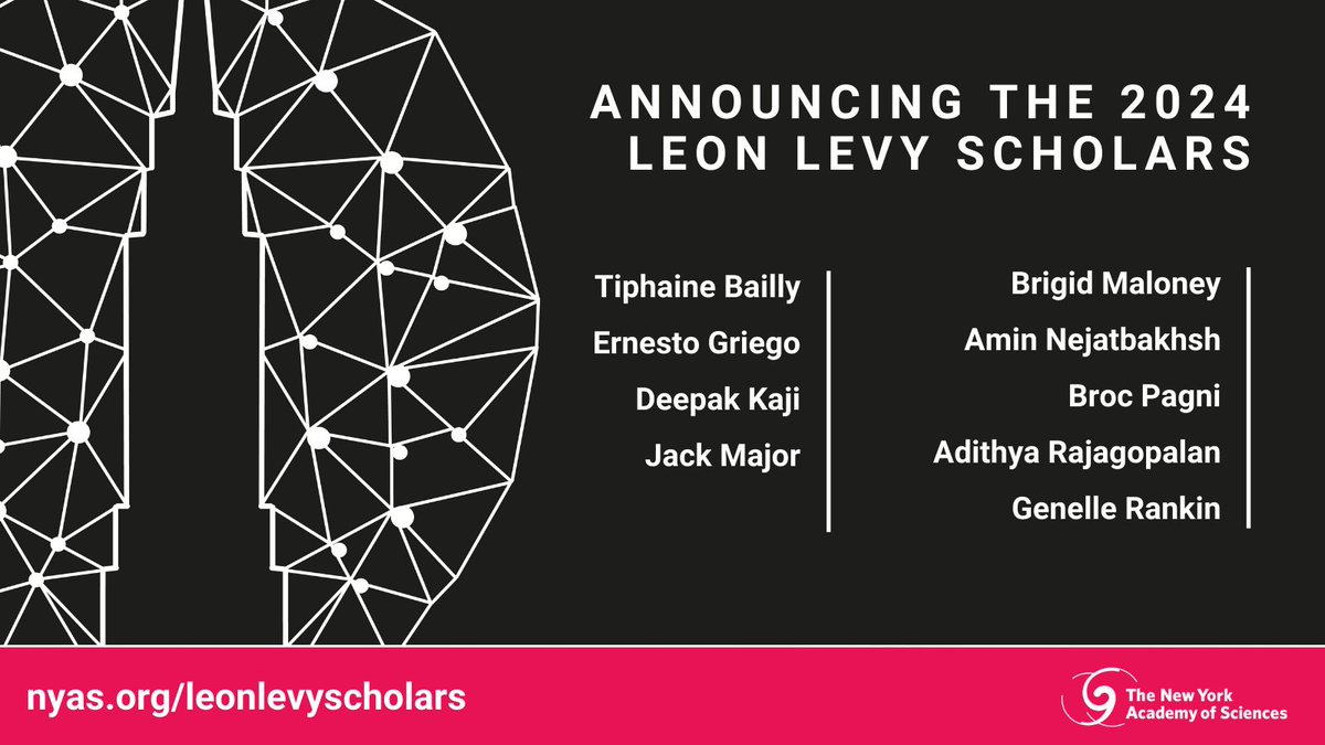 Congratulations to the 2024 #LeonLevyScholars!🎉 Announcing the 2024 #LeonLevyScholars, in partnership with the Leon Levy Foundation. Recipients participate in a multi-year postdoctoral program to advance their careers. Read more about the Scholars: bit.nyas.org/3X0uOol 👏