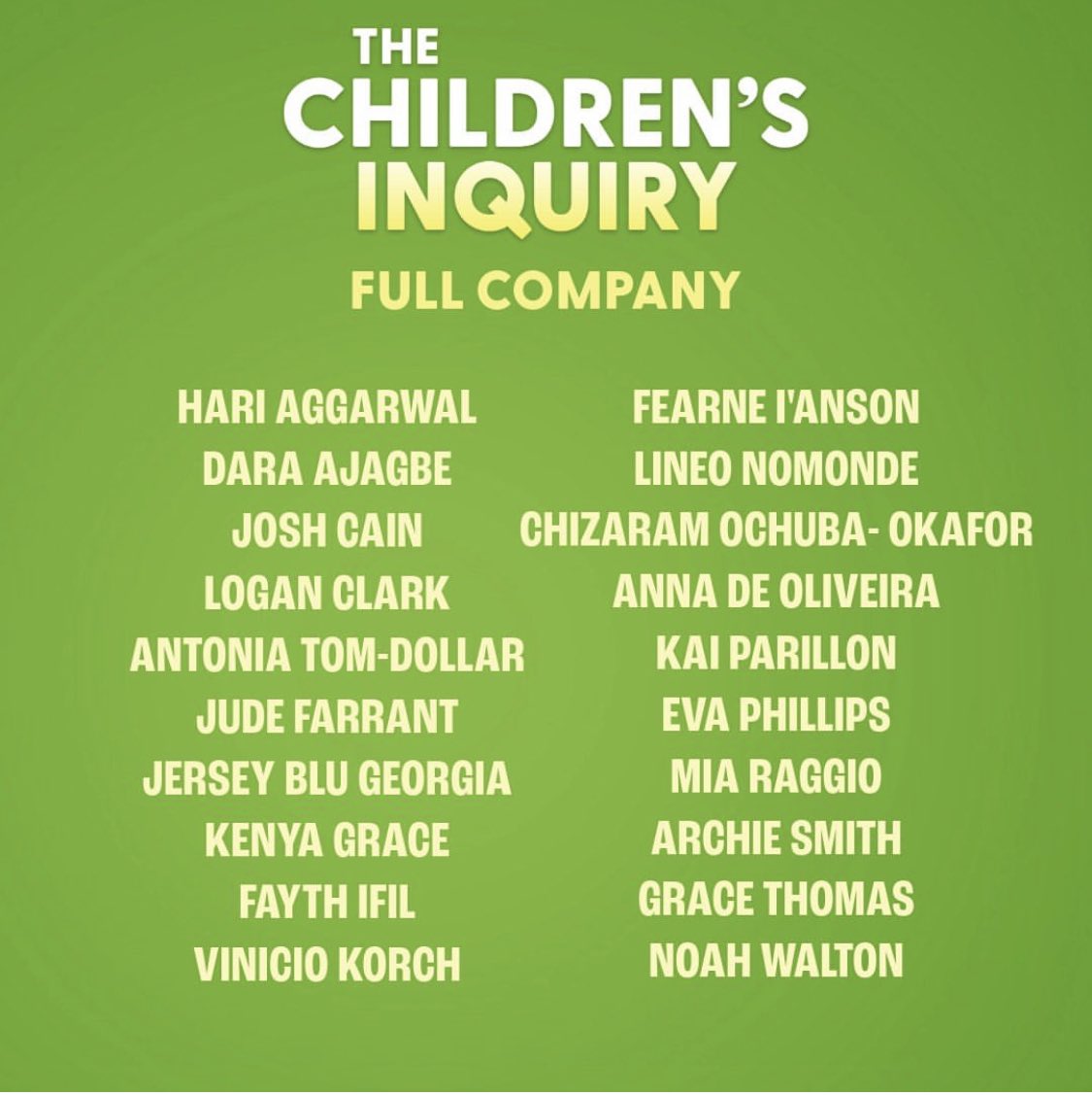 Our fabulous Mia Raggio and Archie Smith have joined the cast of The Children’s Inquiry, an exciting new musical at Southwark Playhouse this summer. 

southwarkplayhouse.co.uk/productions/th…

Cast by Keston and Keston 
Headshots: PictureMePhotograp