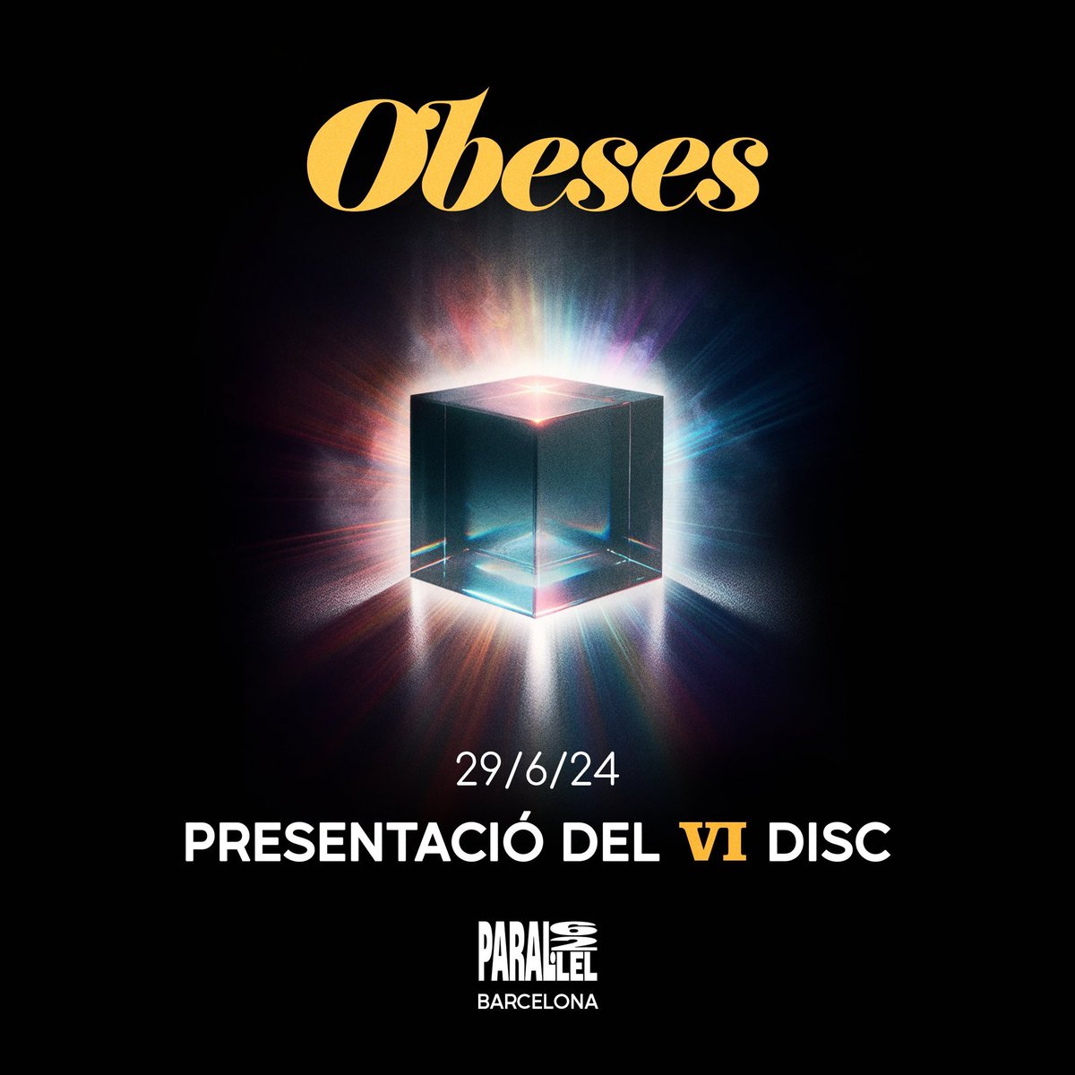 Falta un mes just, no us ho perdeu! Concert de presentació del VIè disc d'@OBESES. 📍Paral·lel 62 - BCN 🗓29/6/24 🕘21h 🎟entradas.codetickets.com/entradas/obese…