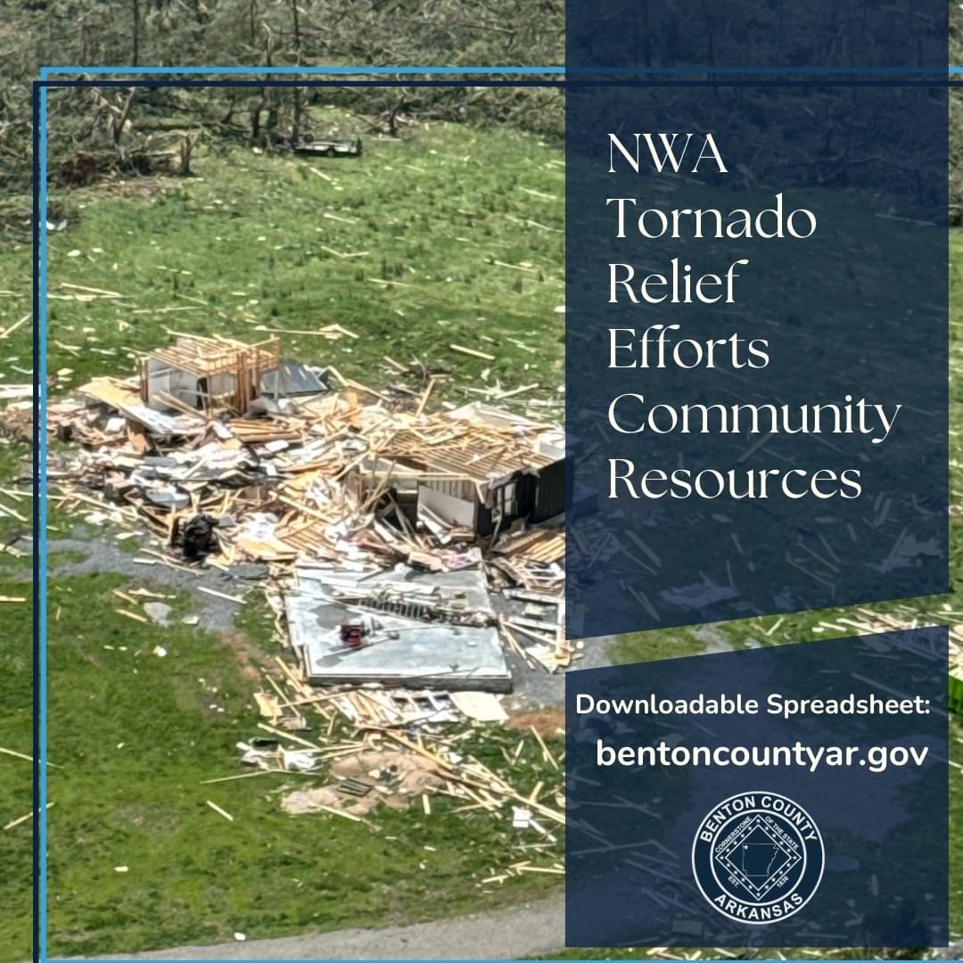 Even though her home was damaged by the storm, Carol Vella for Benton County JP 8 provided this link to an updated spreadsheet of community resources for other tornado victims!  You can contact Carol at votevella.com!
#arpx
