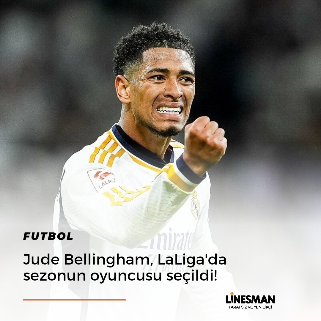 💫 Real Madrid'i sezon boyunca ileriye taşıyan Jude Bellingham, La Liga'da sezonun oyuncusu seçildi! #RealMadrid • #JudeBellingham