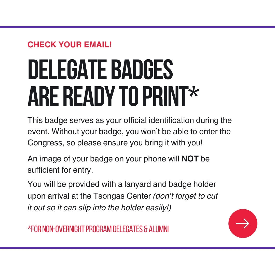 FutureDocsNow's tweet image. Attention Non-Overnight Program Delegates and Alumni - #CFML24 Badges are ready for you to print! Swipe to see all the details (which were also sent to you by email, so go check that too 😉). We can&apos;t WAIT to welcome you to the Congress in just a few short weeks!